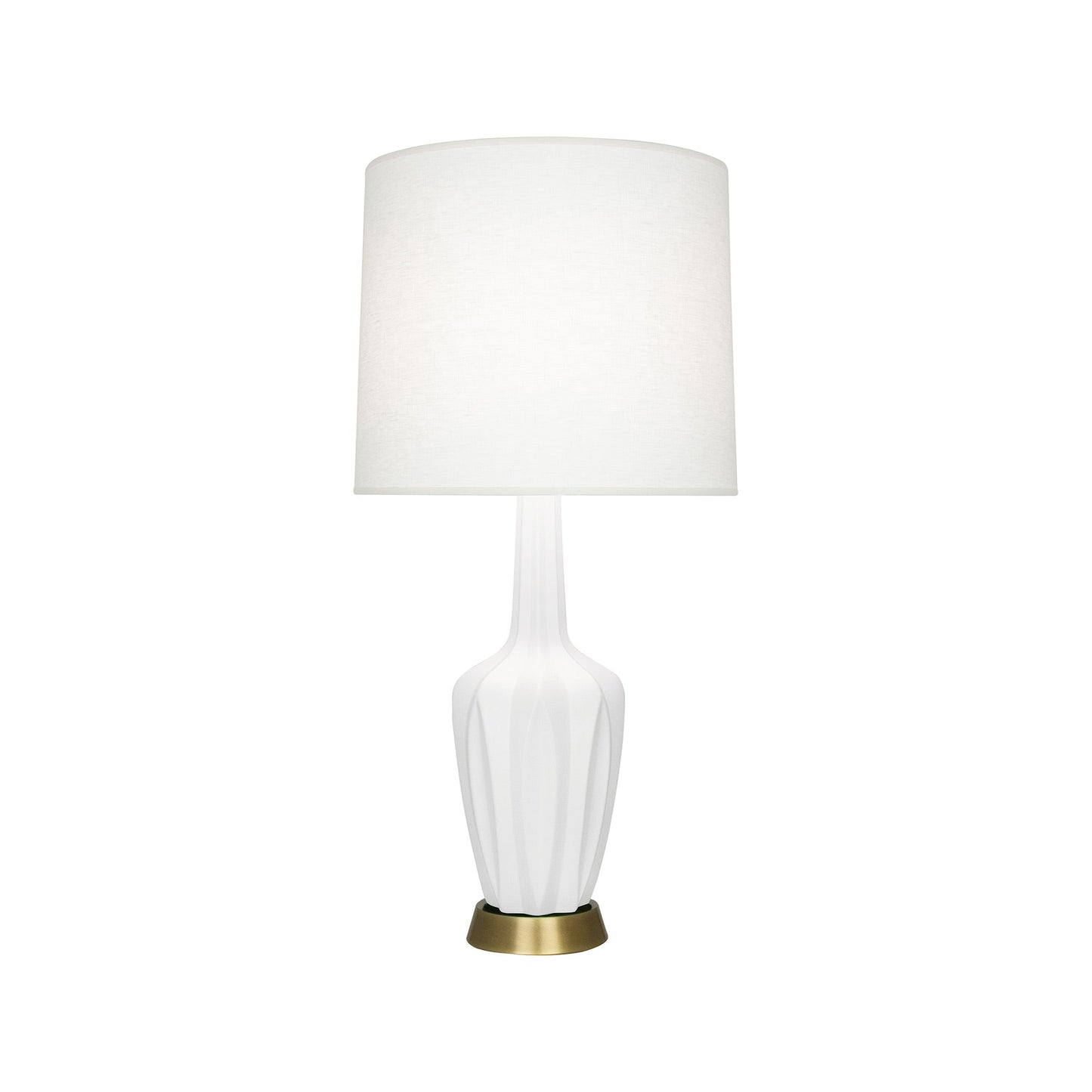 Emma Table Lamp in Matte Lily/Warm Brass (Small).