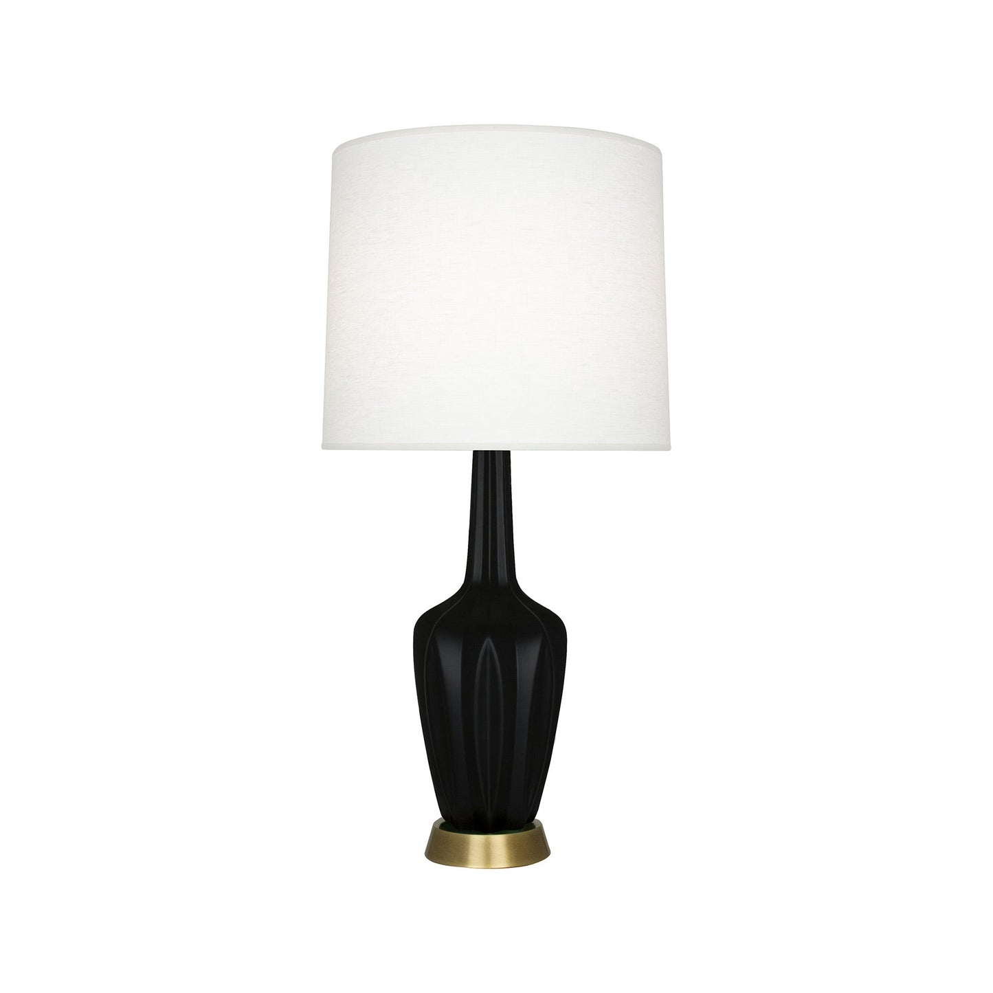 Emma Table Lamp in Matte Obsidian/Warm Brass (Small).
