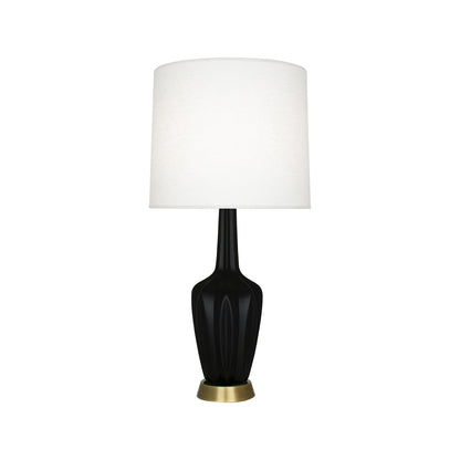 Emma Table Lamp in Matte Obsidian/Warm Brass (Small).