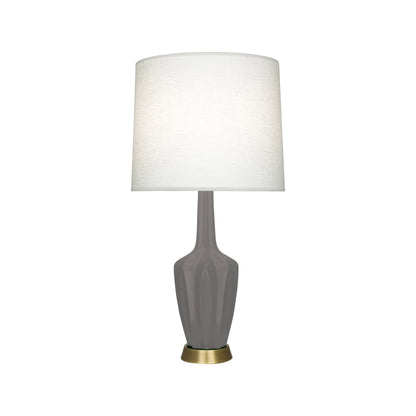 Emma Table Lamp in Matte Smokey Taupe/Warm Brass (Small).