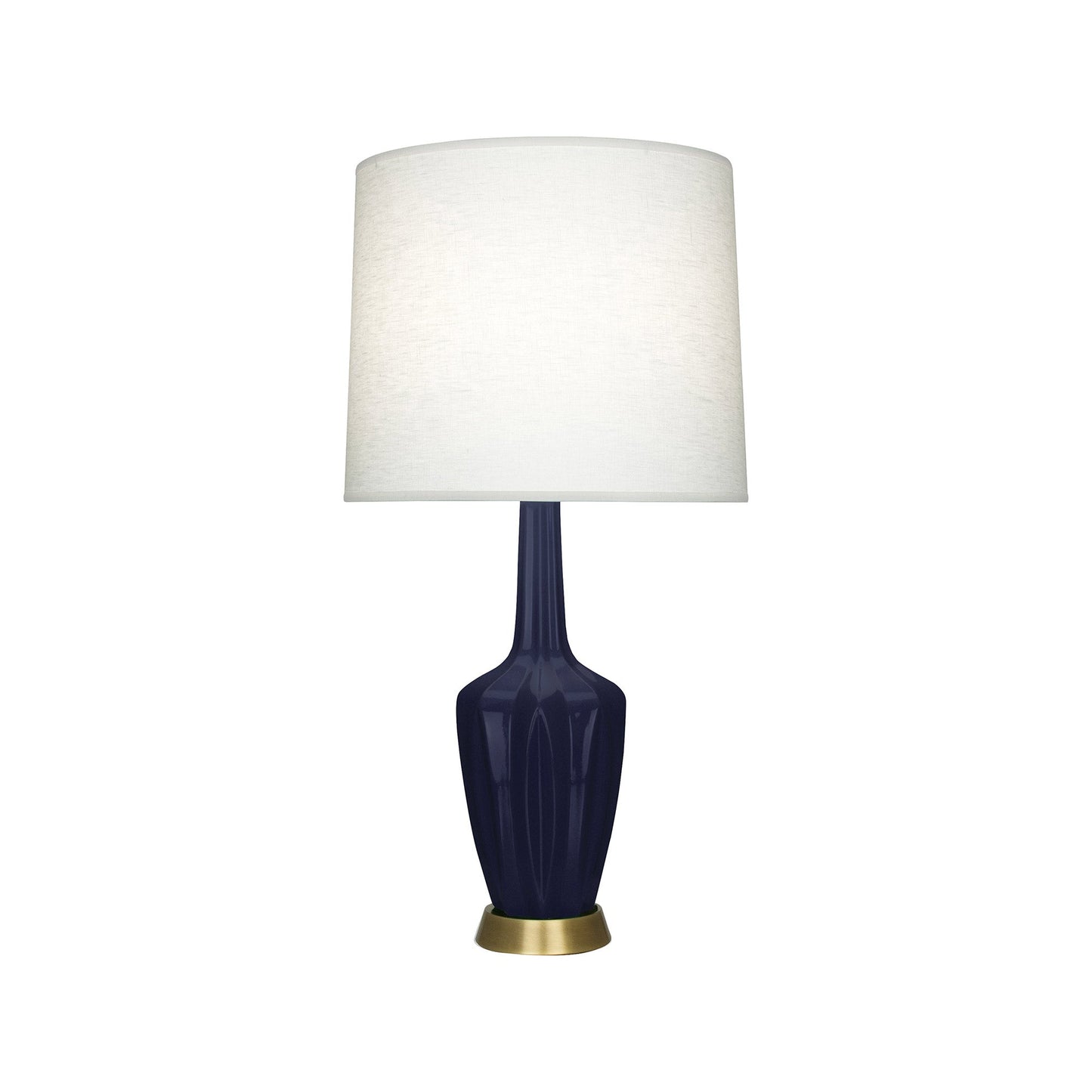 Emma Table Lamp in Midnight Blue/Warm Brass (Small).