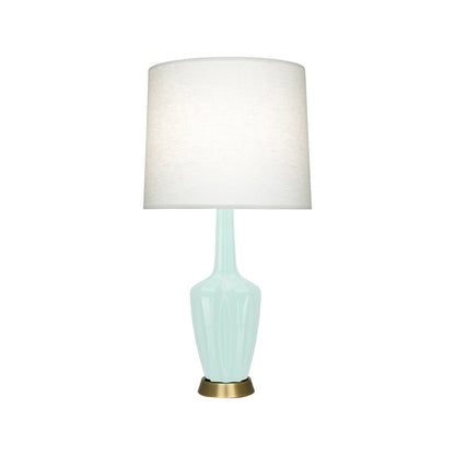 Emma Table Lamp in Mint/Warm Brass (Small).