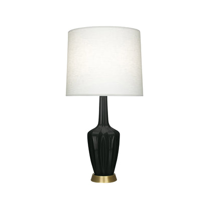 Emma Table Lamp in Obsidian/Warm Brass (Small).