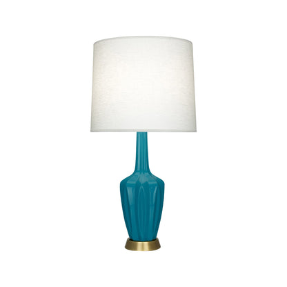 Emma Table Lamp in Peacock/Warm Brass (Small).