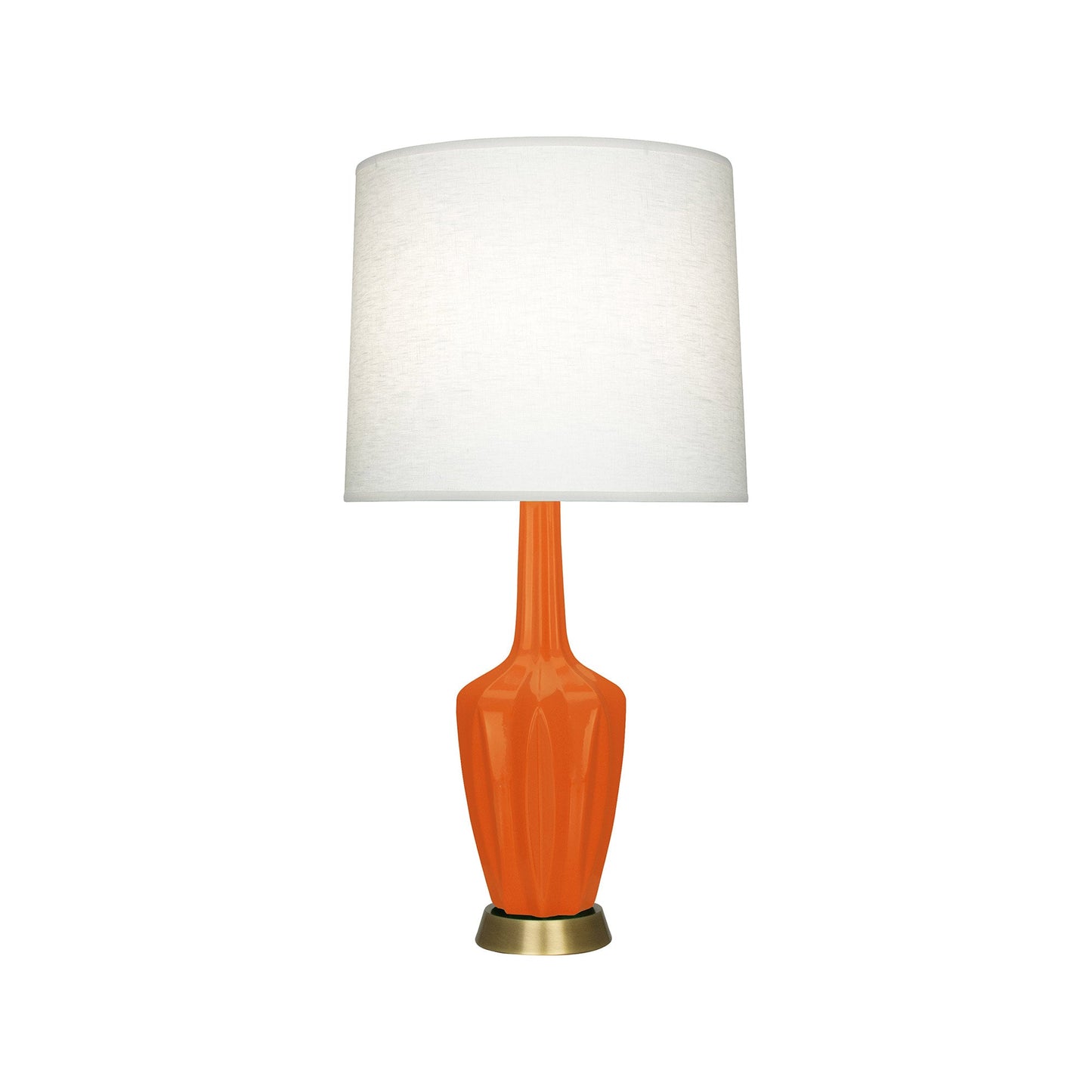 Emma Table Lamp in Pumpkin/Warm Brass (Small).