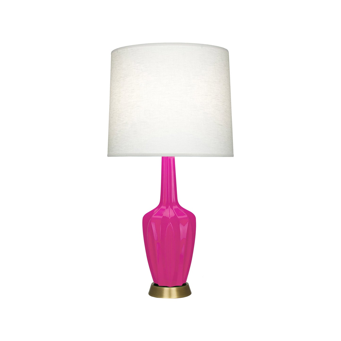 Emma Table Lamp in Razzle Rose/Warm Brass (Small).