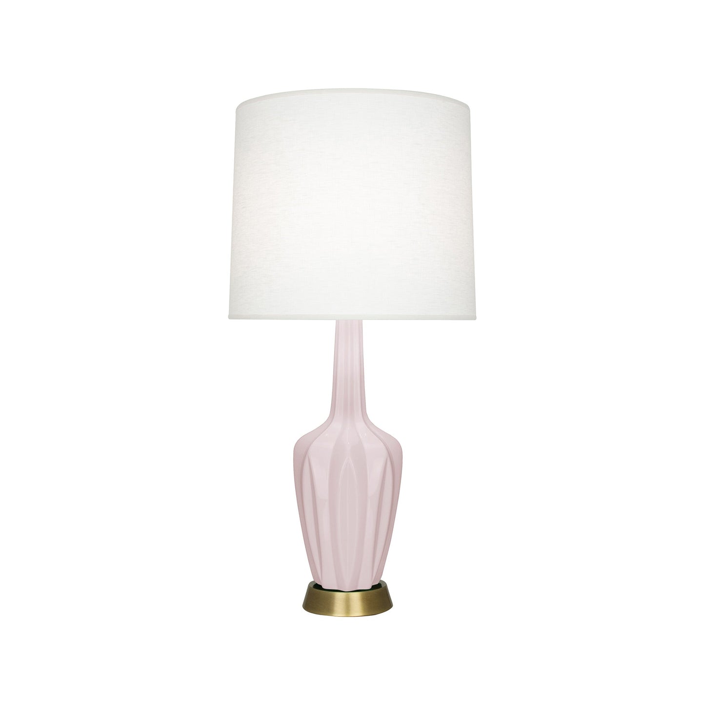 Emma Table Lamp in Rose Water/Warm Brass (Small).