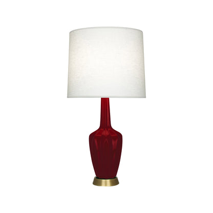 Emma Table Lamp in Sangria/Warm Brass (Small).