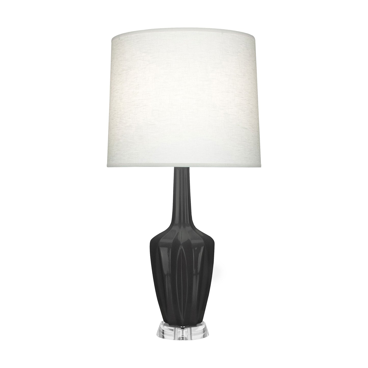 Emma Table Lamp in Ash/Polished Nickel (Large).