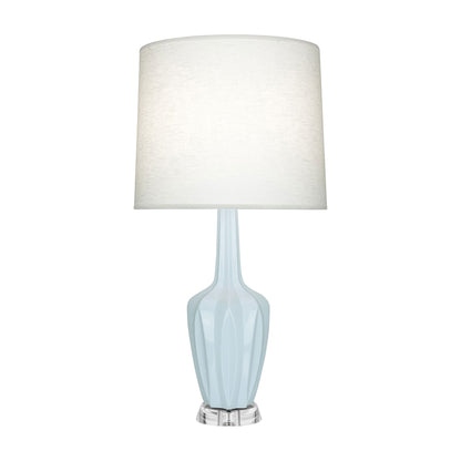 Emma Table Lamp in Baby Blue/Polished Nickel (Large).