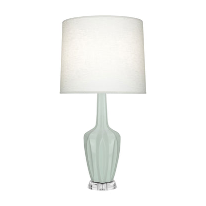 Emma Table Lamp in Celadon/Polished Nickel (Large).