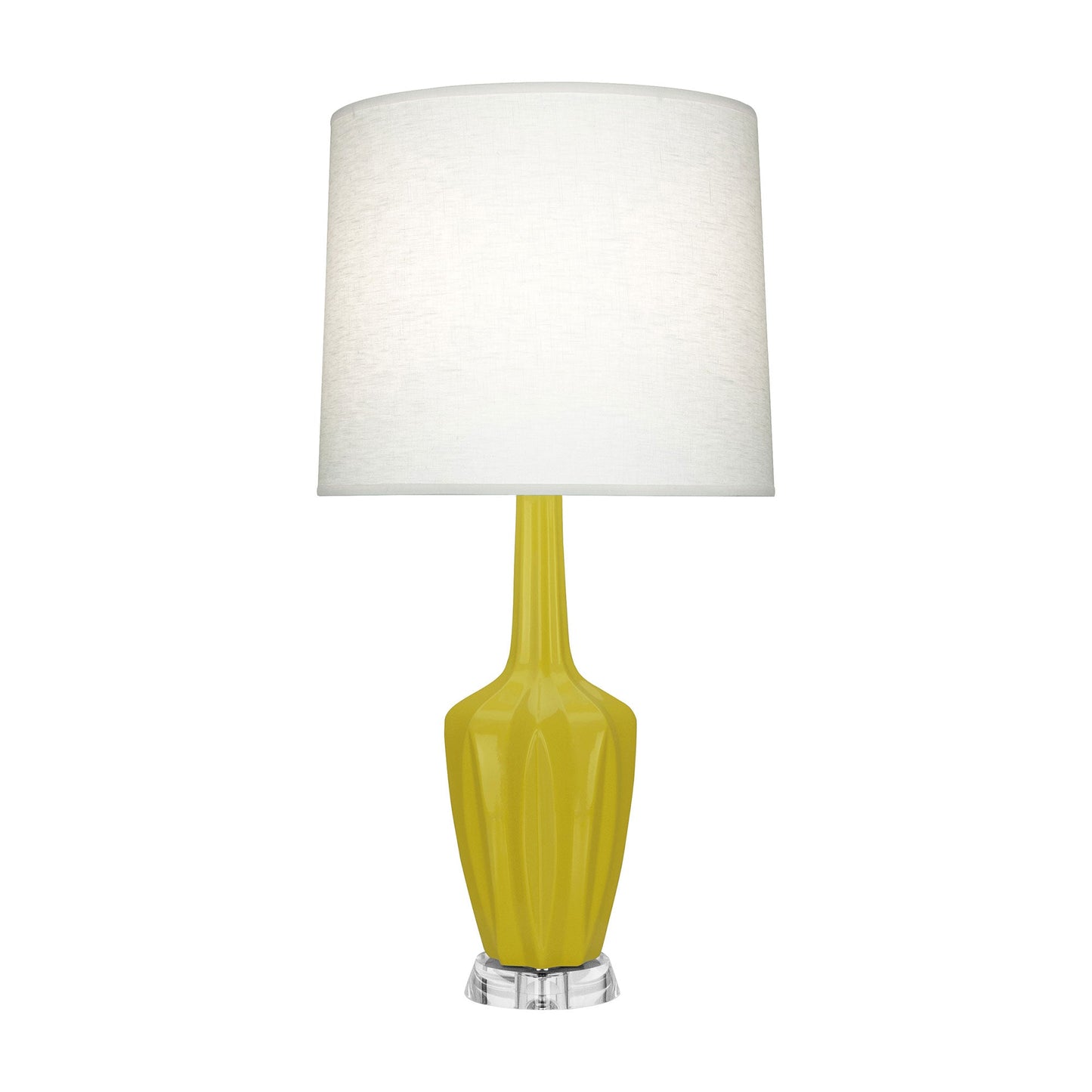 Emma Table Lamp in Citron/Polished Nickel (Large).