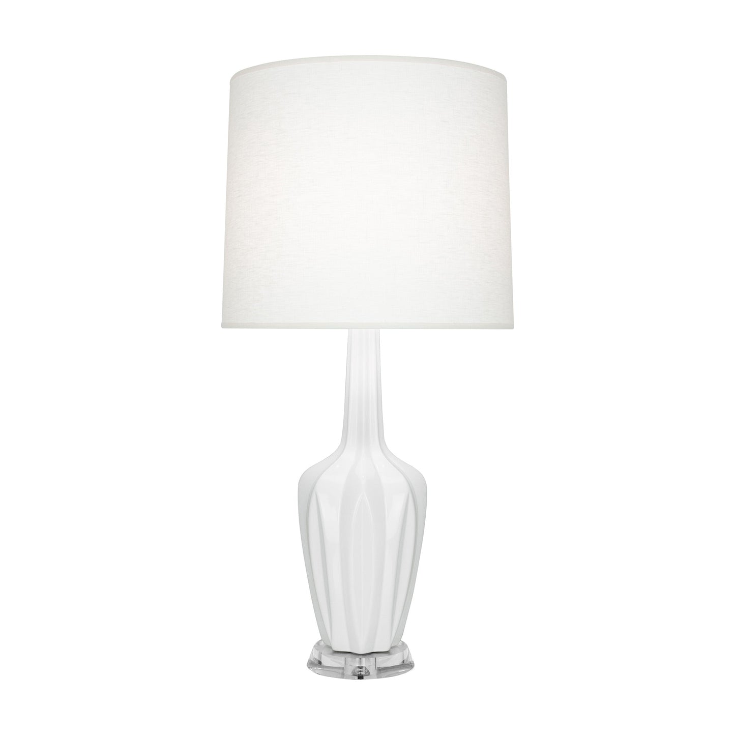 Emma Table Lamp in Lily/Polished Nickel (Large).
