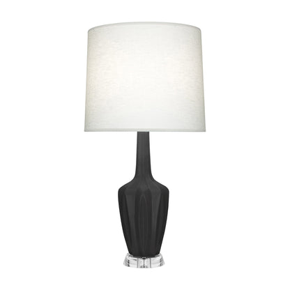 Emma Table Lamp in Matte Ash/Polished Nickel (Large).
