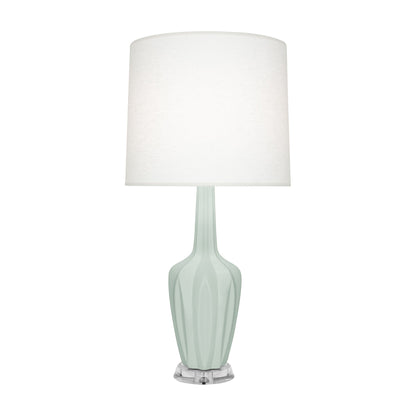 Emma Table Lamp in Matte Celadon/Polished Nickel (Large).