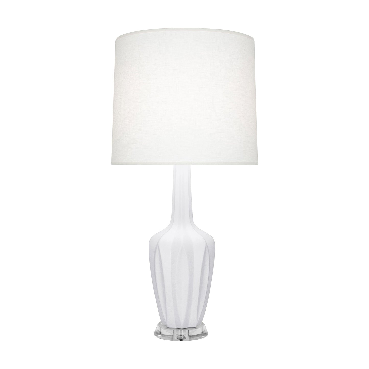 Emma Table Lamp in Matte Daisy/Polished Nickel (Large).