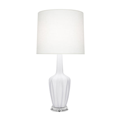 Emma Table Lamp in Matte Daisy/Polished Nickel (Large).