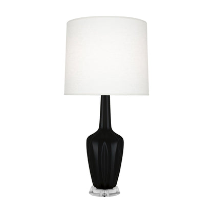 Emma Table Lamp in Matte Obsidian/Polished Nickel (Large).