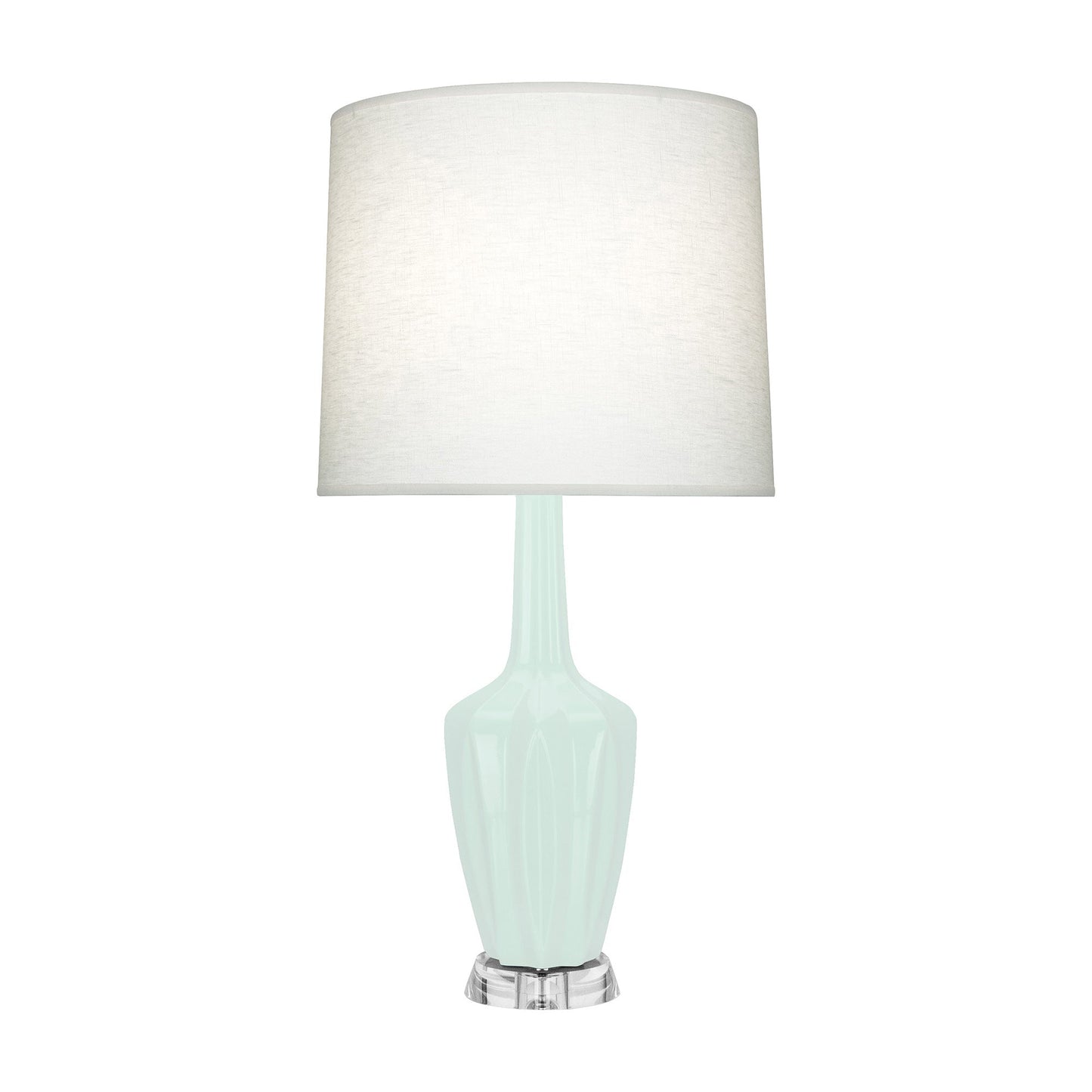 Emma Table Lamp in Mint/Polished Nickel (Large).