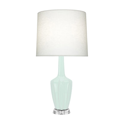 Emma Table Lamp in Mint/Polished Nickel (Large).
