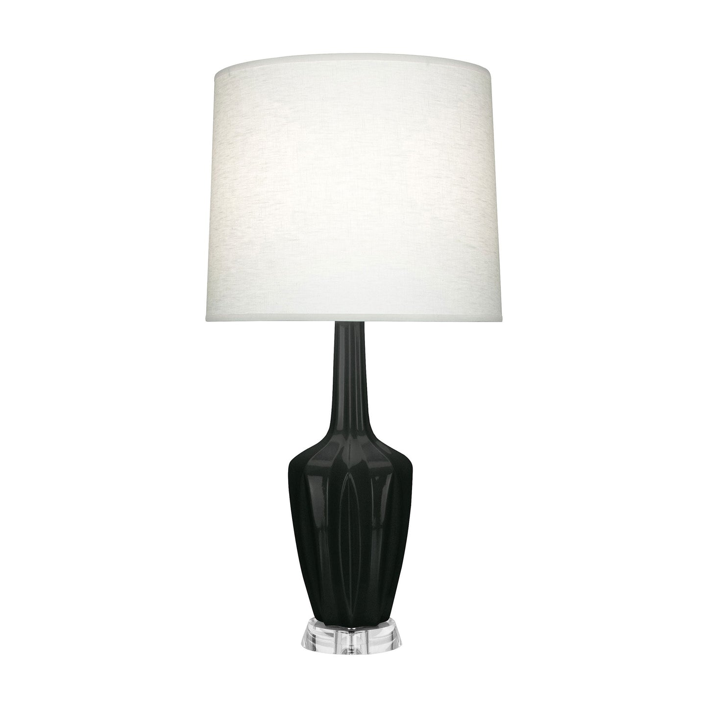 Emma Table Lamp in Obsidian/Polished Nickel (Large).