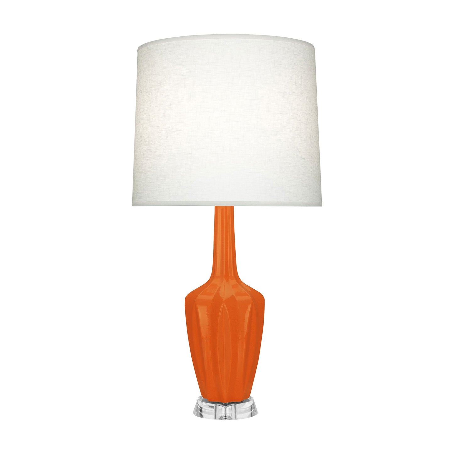 Emma Table Lamp in Pumpkin/Polished Nickel (Large).