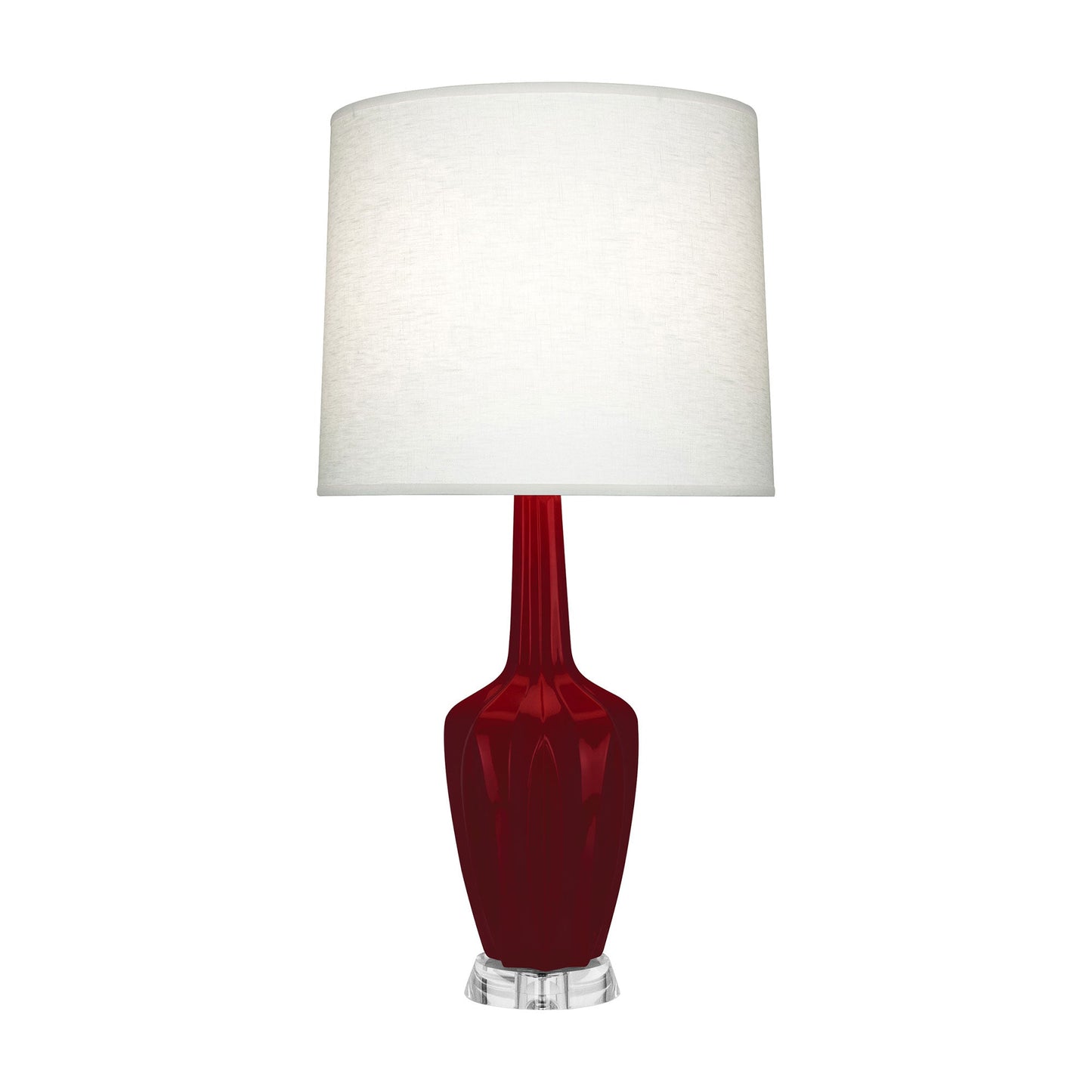 Emma Table Lamp in Sangria/Polished Nickel (Large).