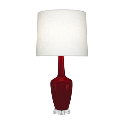 Emma Table Lamp in Sangria/Polished Nickel (Large).