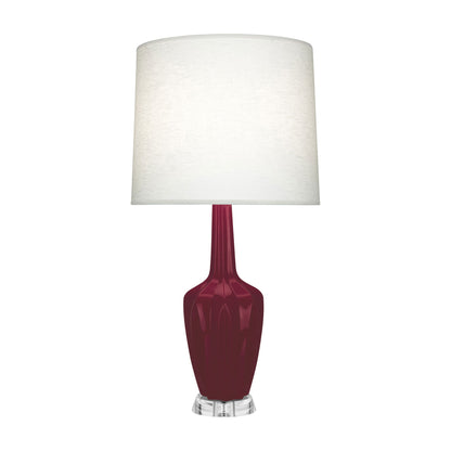Emma Table Lamp in Sugar Plum/Polished Nickel (Large).