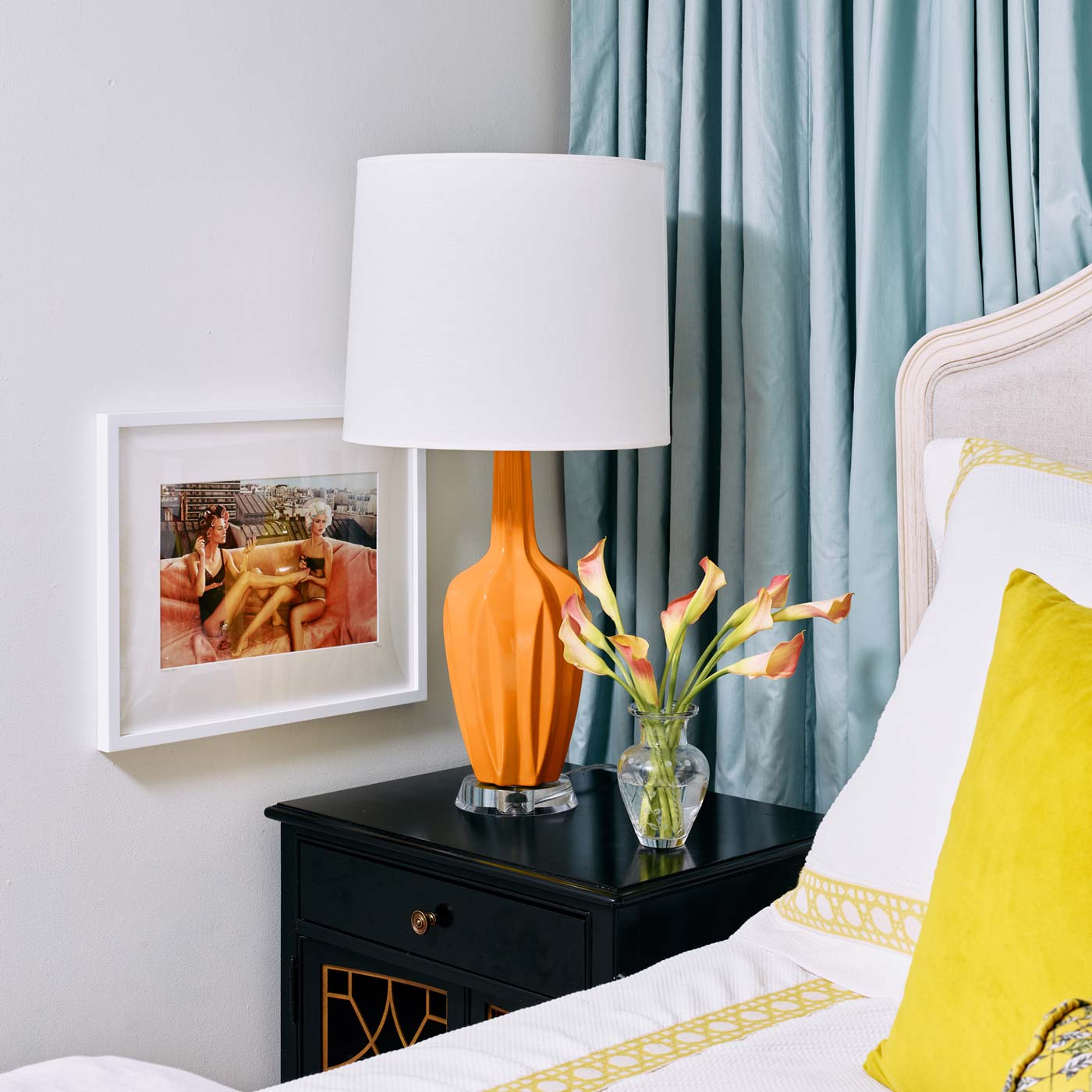 Emma Table Lamp in bedroom.