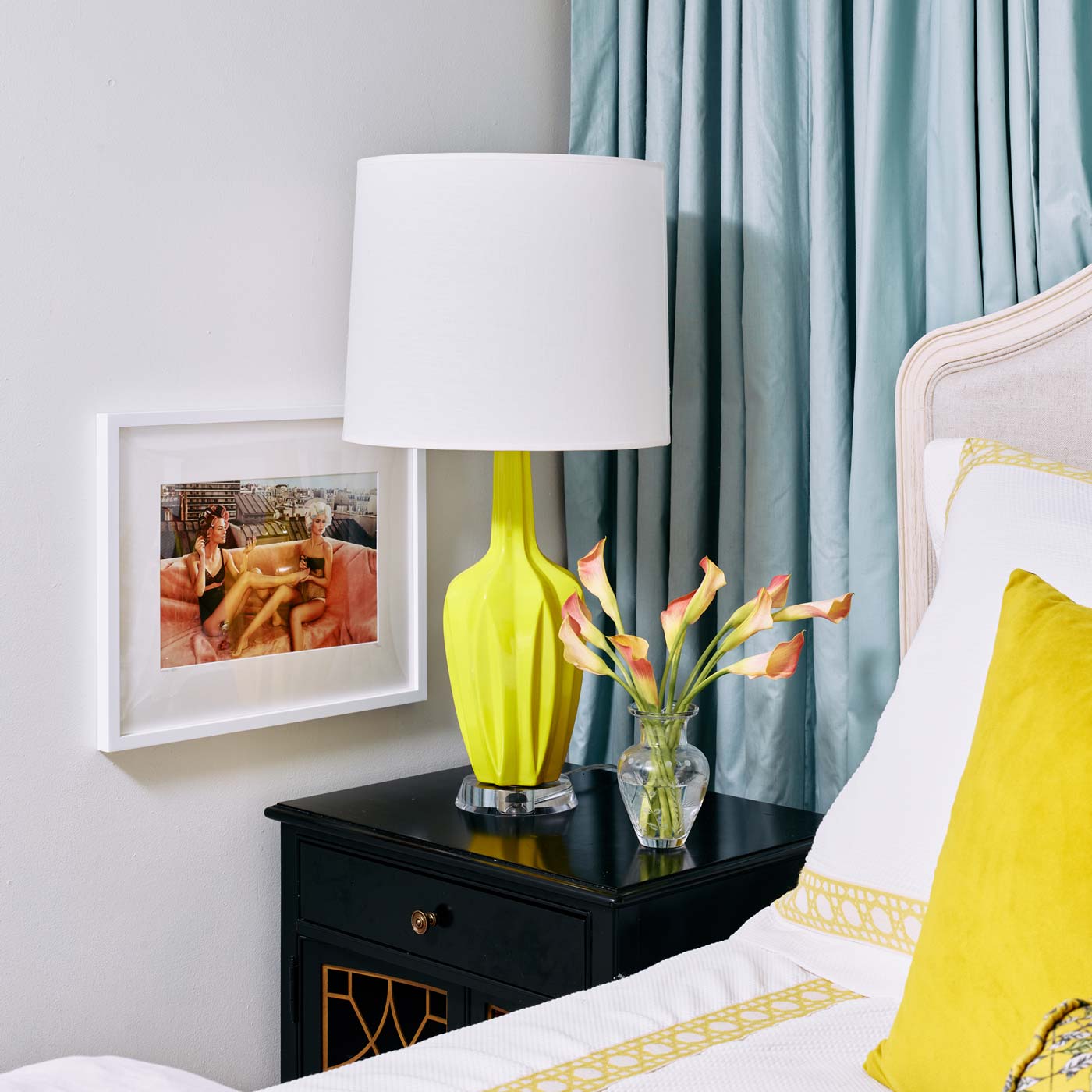 Emma Table Lamp in bedroom.