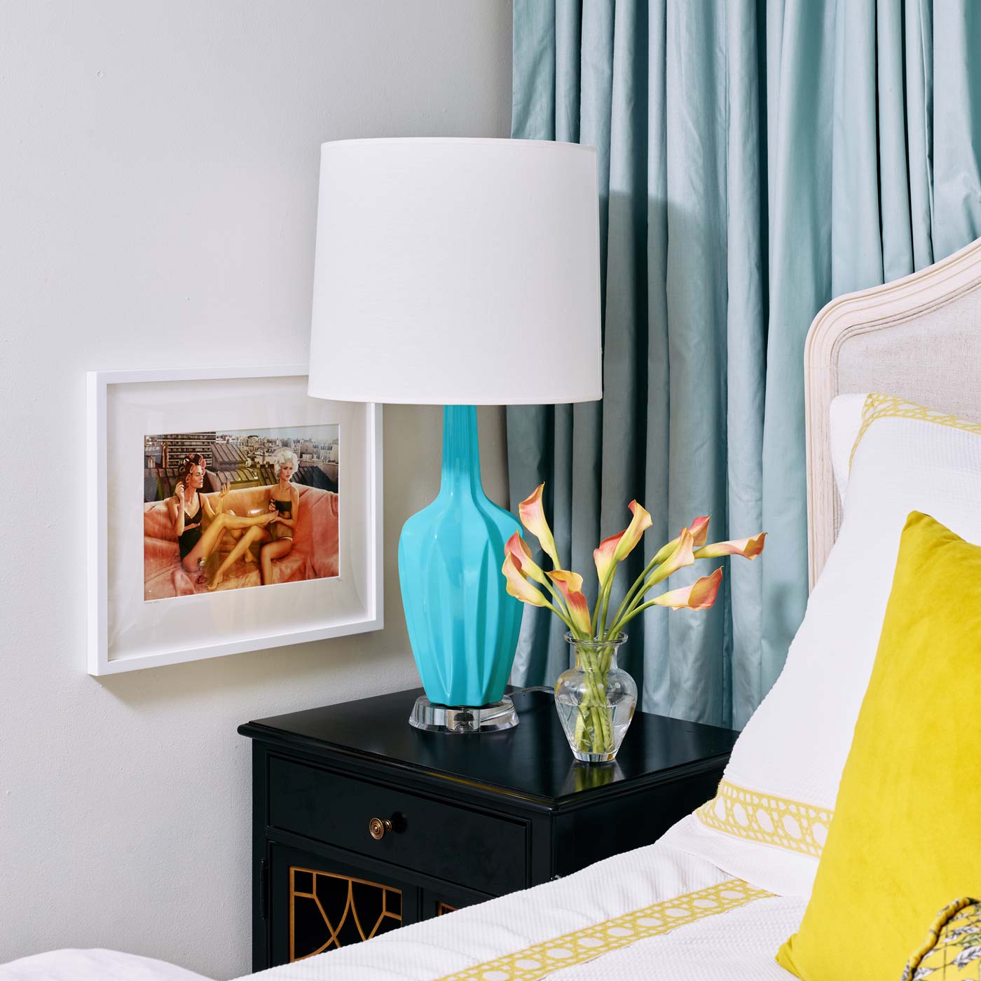 Emma Table Lamp in bedroom.