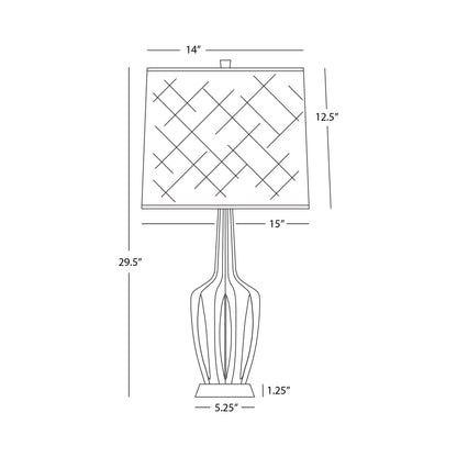 Emma Table Lamp - line drawing.