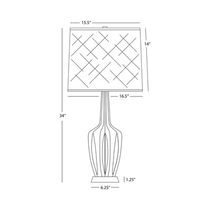 Emma Table Lamp - line drawing.