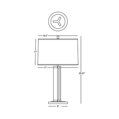 Fineas 472 Table Lamp - line drawing.
