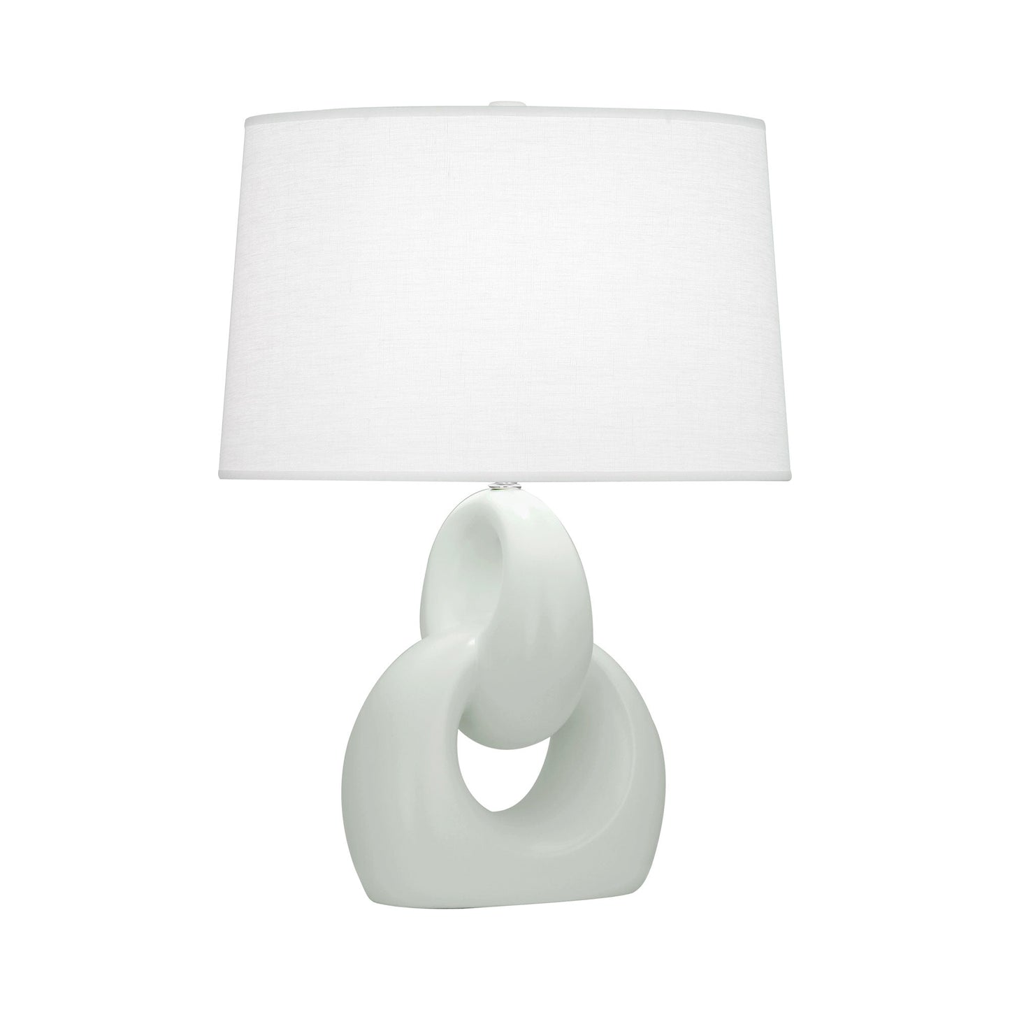 Fusion Table Lamp in Matte Celadon.