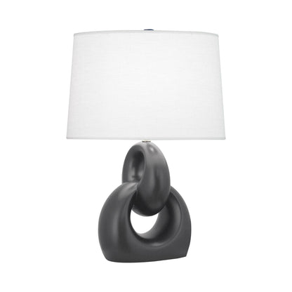 Fusion Table Lamp in Matte Ash.