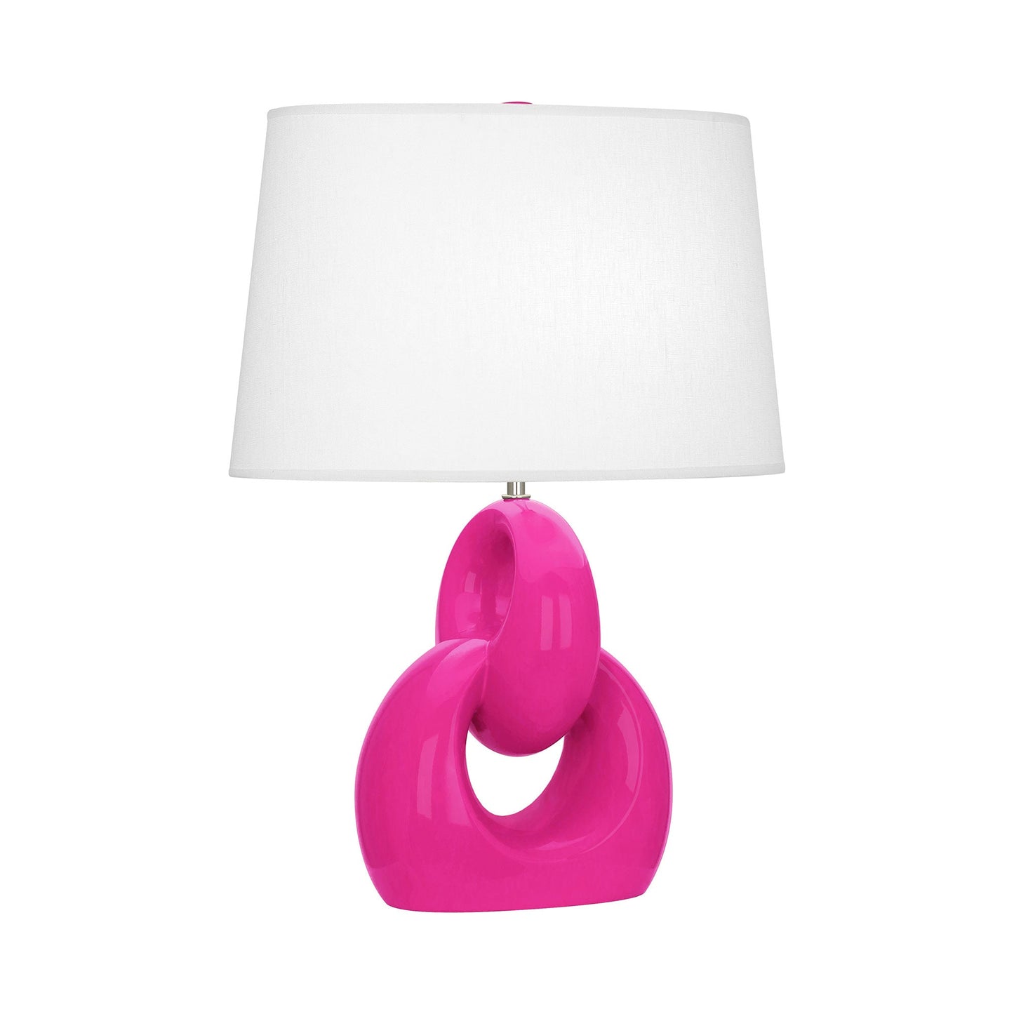 Fusion Table Lamp in Razzle Rose.