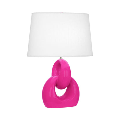 Fusion Table Lamp in Razzle Rose.