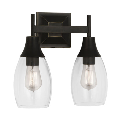Grace Bath Vanity Light in Deep Patina Bronze (2-Light).