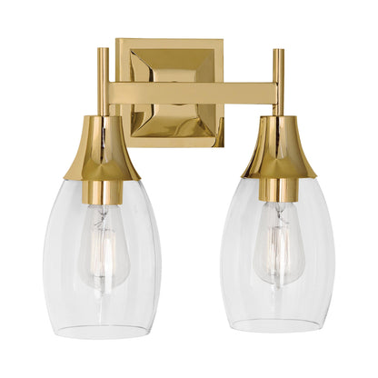 Grace Bath Vanity Light in Modern Brass (2-Light).