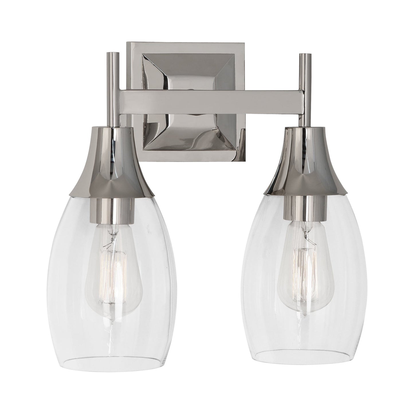 Grace Bath Vanity Light in Polished Nickel (2-Light).