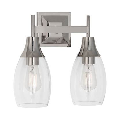 Grace Bath Vanity Light in Polished Nickel (2-Light).