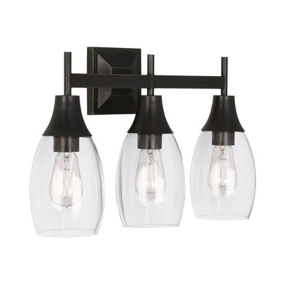 Grace Bath Vanity Light in Deep Patina Bronze (3-Light).