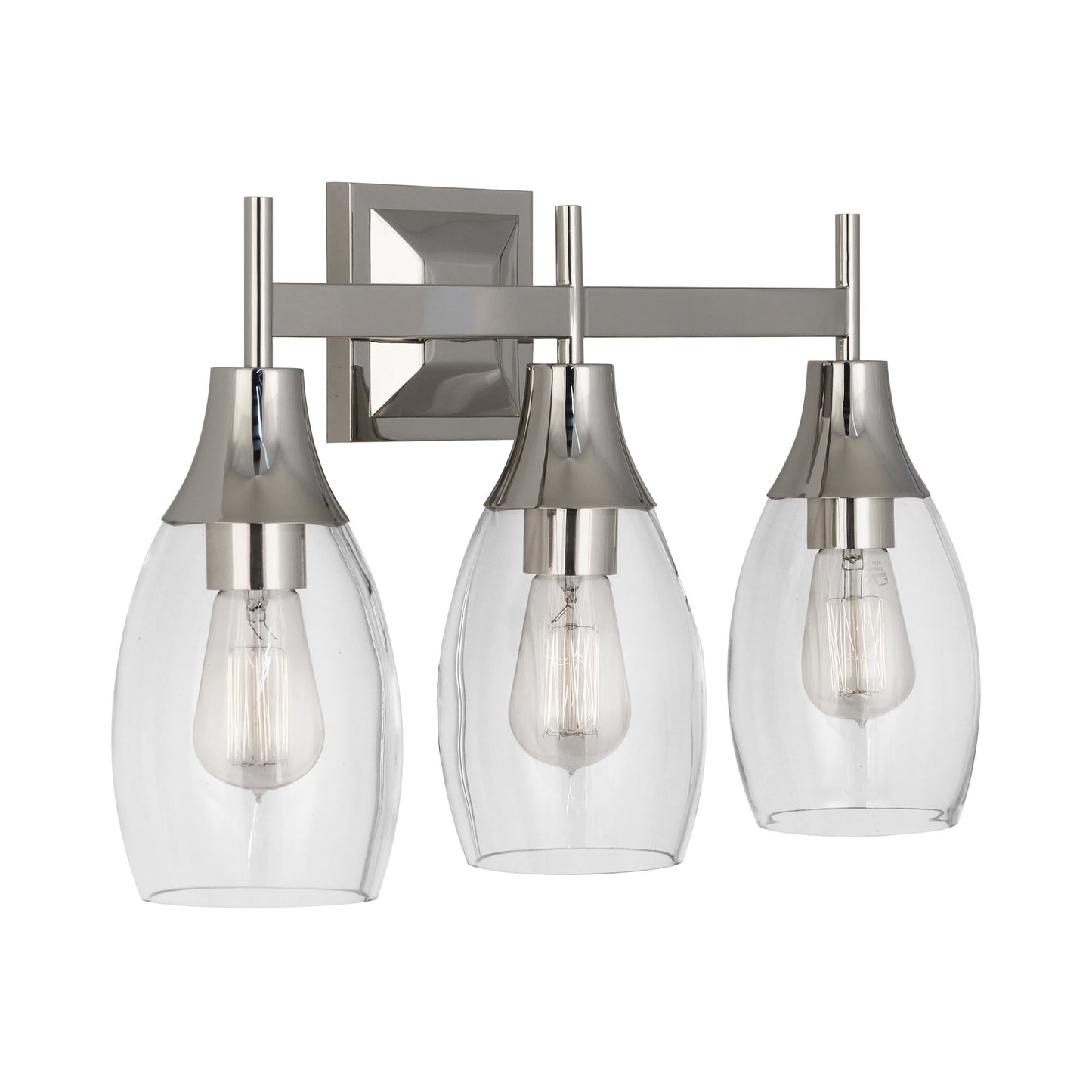 Grace Bath Vanity Light in Polished Nickel (3-Light).
