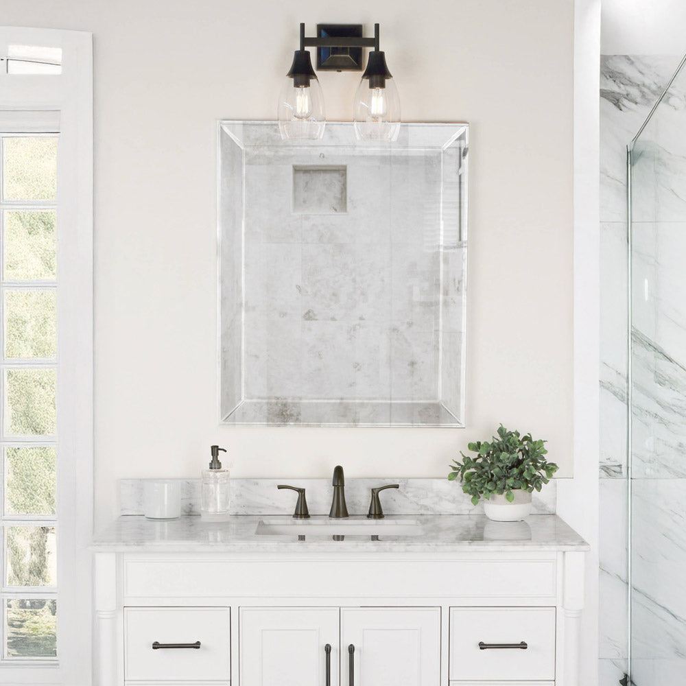 Grace Bath Vanity Light in bathroom.