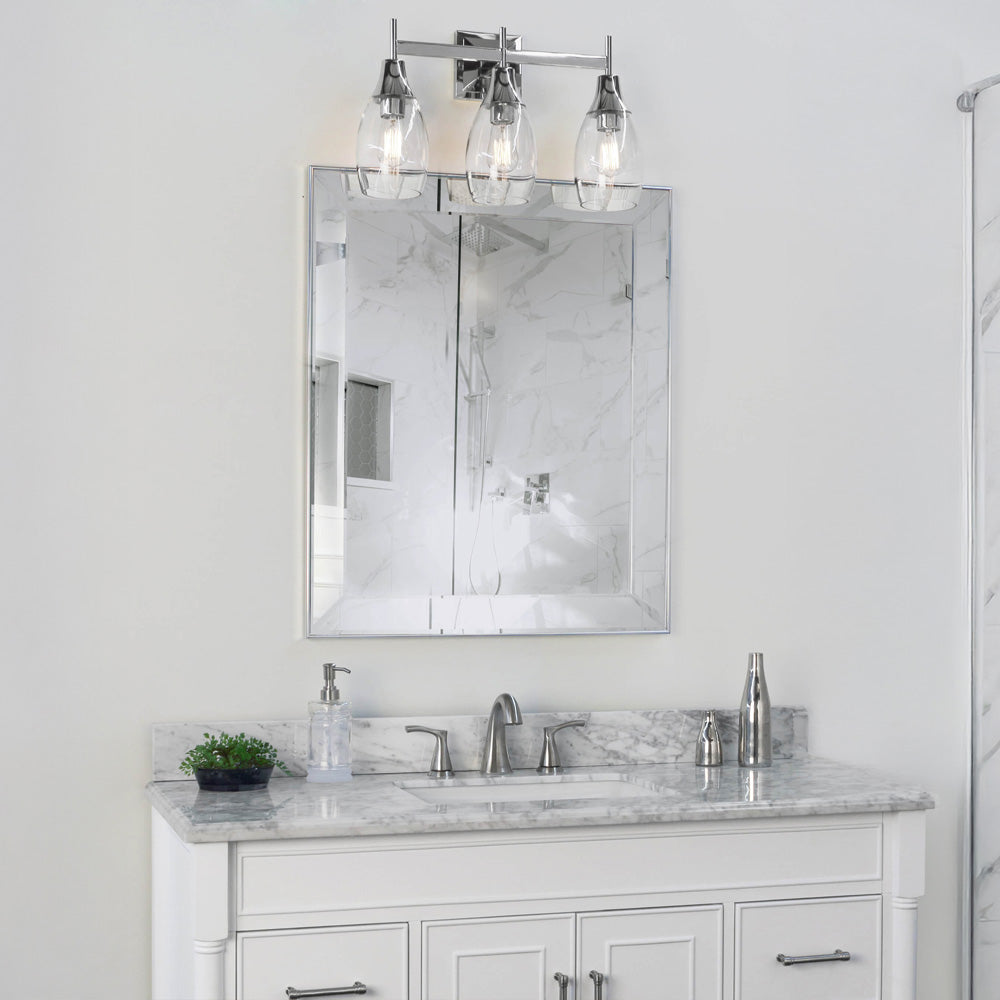 Grace Bath Vanity Light in bathroom.