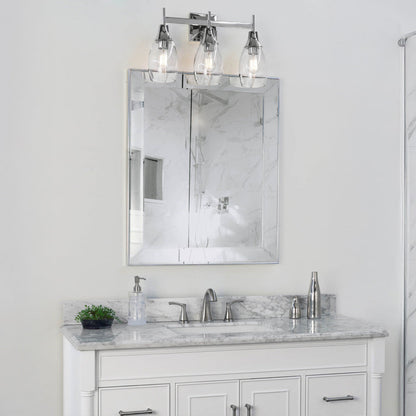Grace Bath Vanity Light in bathroom.