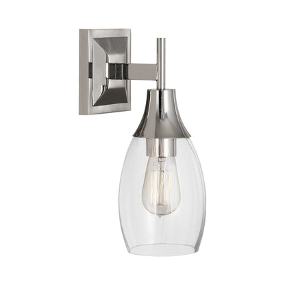 Grace Bath Wall Light in Polished Nickel.