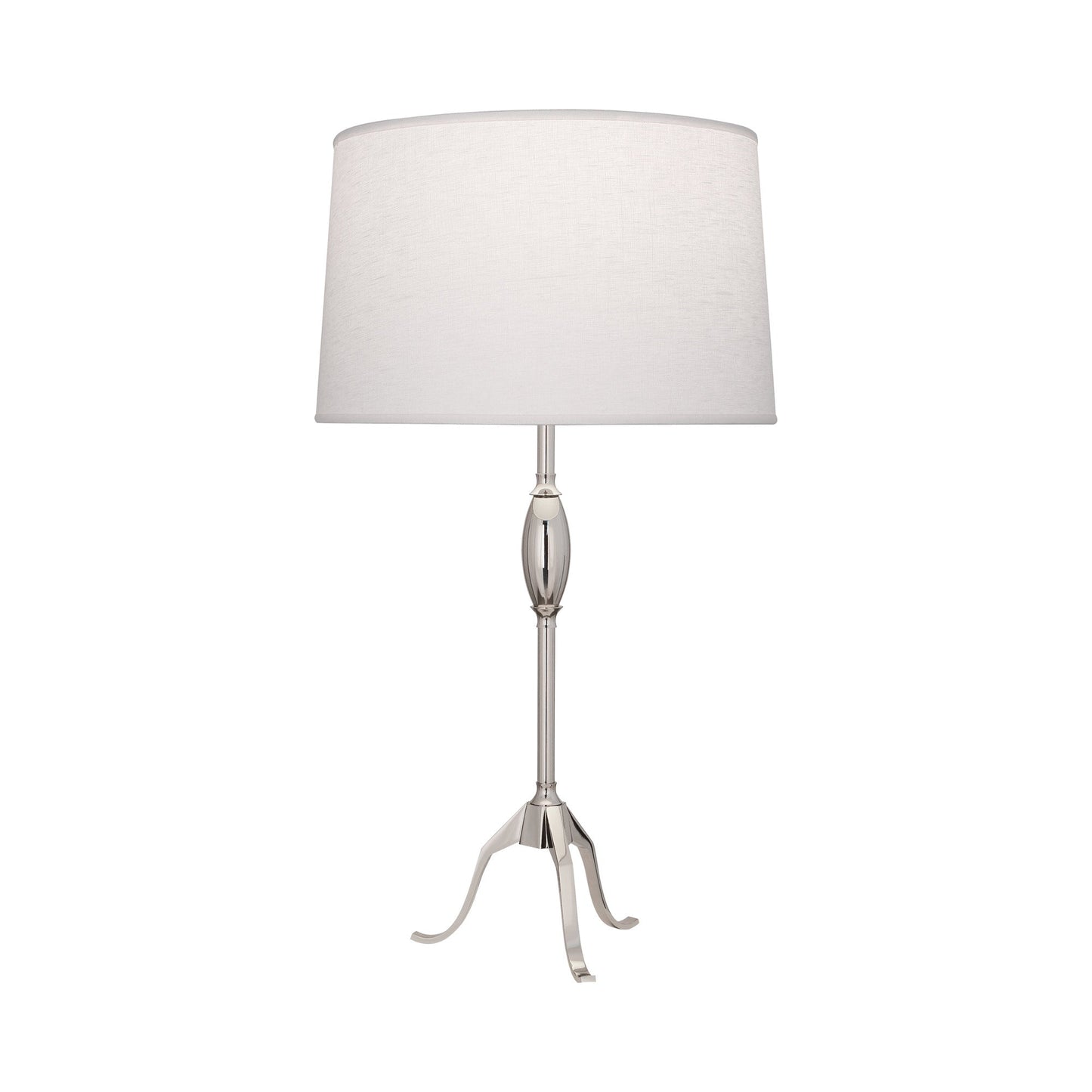 Grace Table Lamp in Polished Nickel.